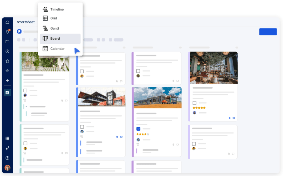 Multiple Types of Smartsheet Templates