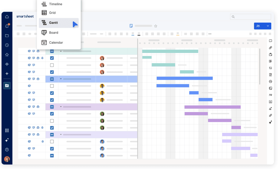 Gantt Charts of SmartSheet