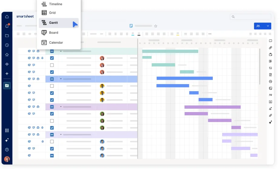 Gantt Charts of SmartSheet